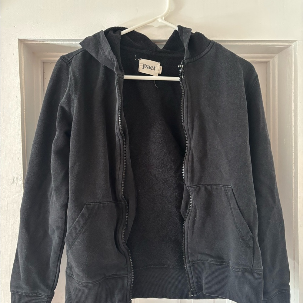 Pact Black Hoodie Sweatshirt